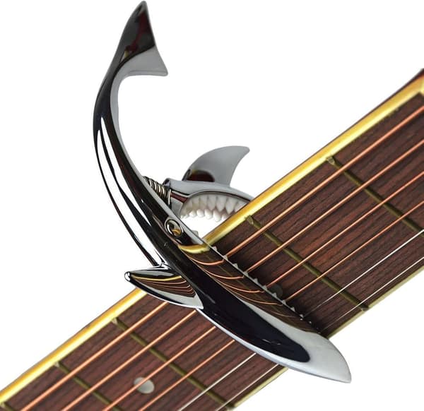 Haj CapoKompatibel med Akustisk Gitarr Zinklegering Gitarr CapoKompatibel med 4 & 6 & 12 Stränginstrument - Svart