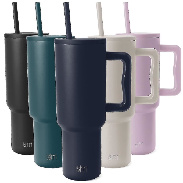 Simple Modern 40 Oz Tumbler med Håndtag og Strå-Låg