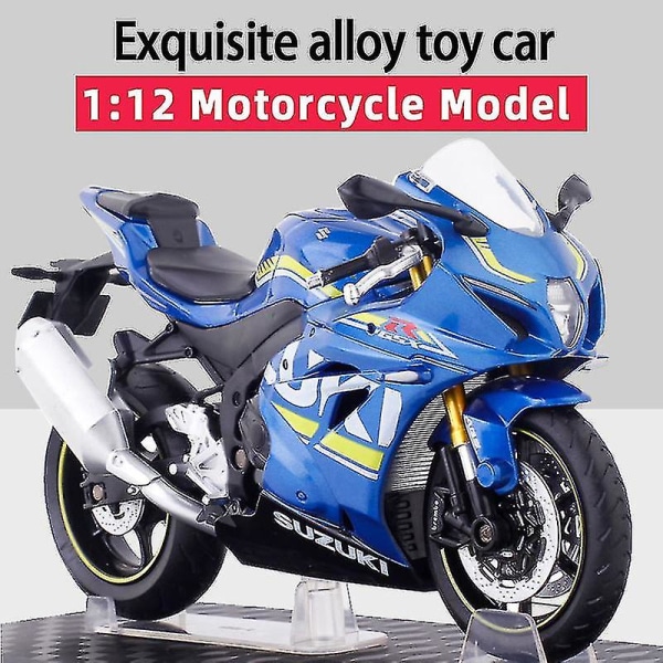 1/12 Suzuki Gsx-r1000 Alloy Diecast Sport-moottoripyörämalli Toimiva shokkia vaimentava lelu lapsille Lahjat Lelukokoelma Red(Box)