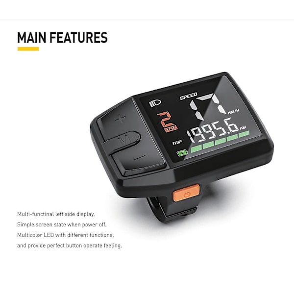 BAFANG-DZ41 display skärm lämplig för åttkantig centralmotor M500 M600 BBS0102 HD instrument