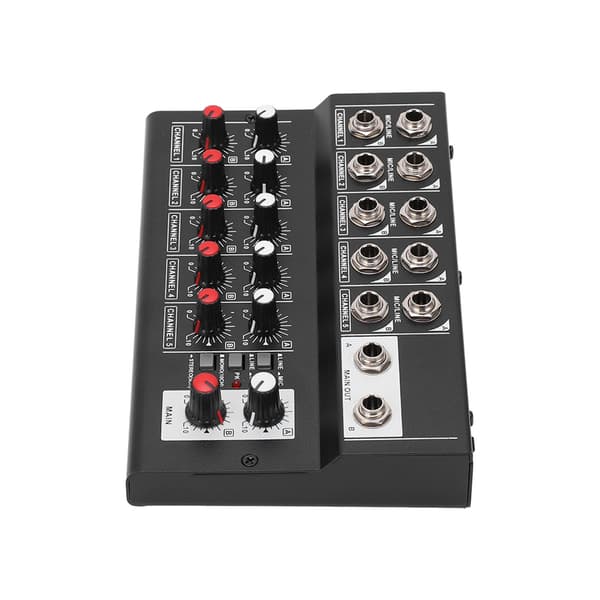 10-channel Mixer Console Audio Mixer Sound Mixing Board with 2 Main Volume Knobs US Plug AC100-240V