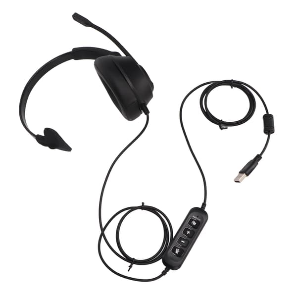 Monaural USB Business Headset with ENC Noise Cancellation
