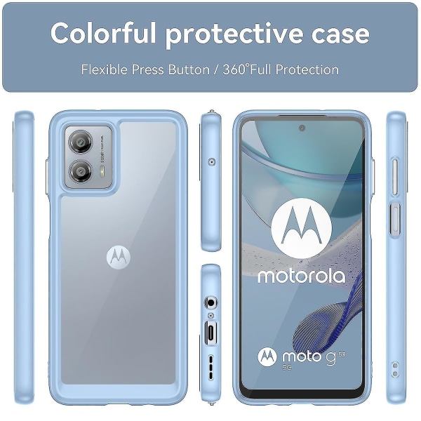 För Motorola Moto G53 5g Mobiltelefon Cover anti-scratch Tpu + Akryl phone case Blue