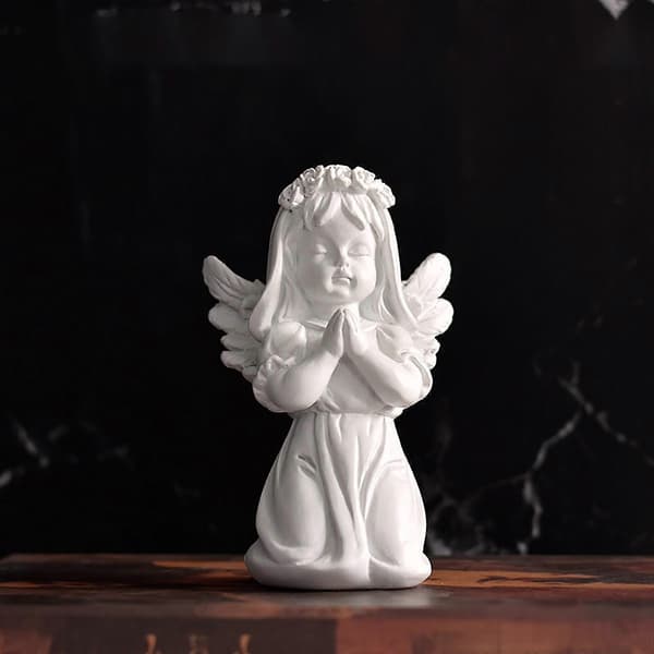 Bedende kerub nuttede kerubstatuer figur indendørs udendørs hjem B