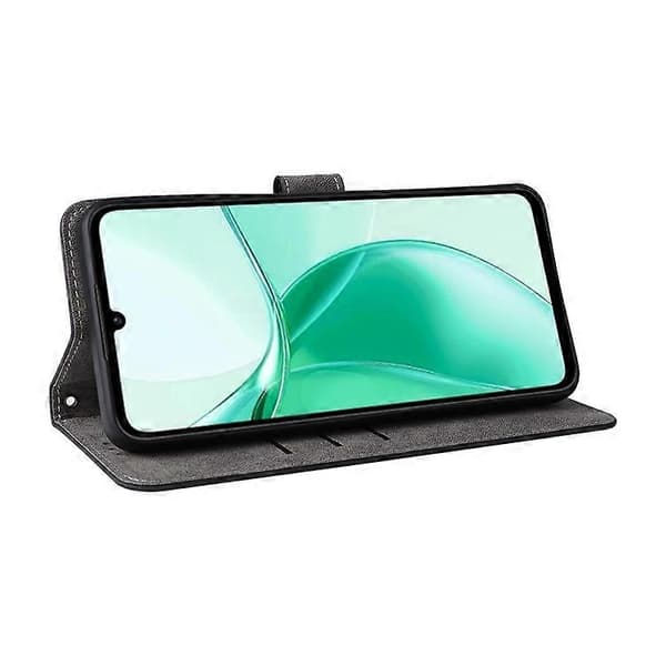 Kompatibel med ZTE Blade A35 / Blade A55 Plånboksfodral RFID PU Läderfodral Stativvy Black