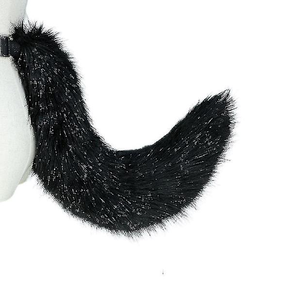 Joustava Tekokarva Kissan Hännän Asuste Cosplay Halloween Joulujuhlat Asut Black