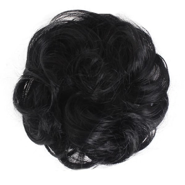 Nem at bære Stilfulde hår Scrunchies Naturligt rodet krøllet bolle Hair Extension Raoliang 27
