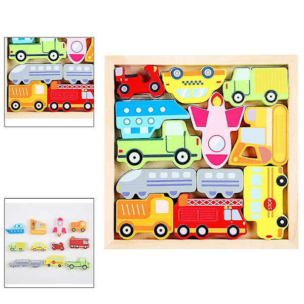 2x 3D Pussel-Jigsaw-Blockspel Förskoleinlärningsleksakspresenter För Barn
