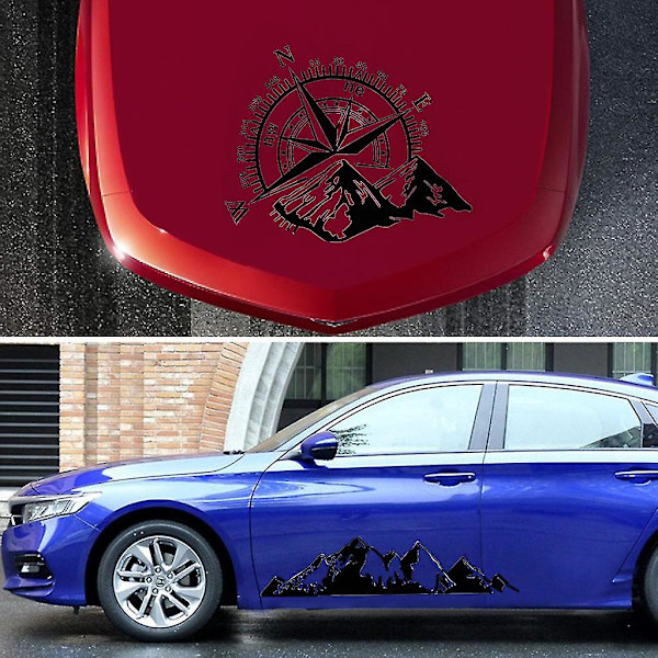 Kompassi Vuori Printti Vinyyli Auton Tarra Navigointi Offroad Tarra Ulkoilma Auton Runko Tarra