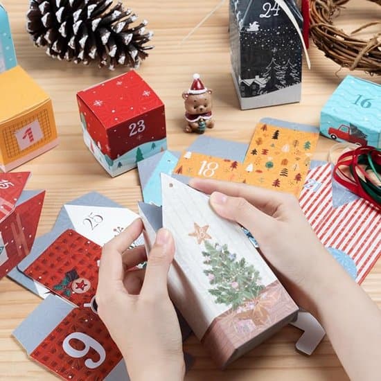 DIY Adventskalender 2025 - 25 nummererte esker & hus | Fyll selv | Julegave til barn, jenter & gutter