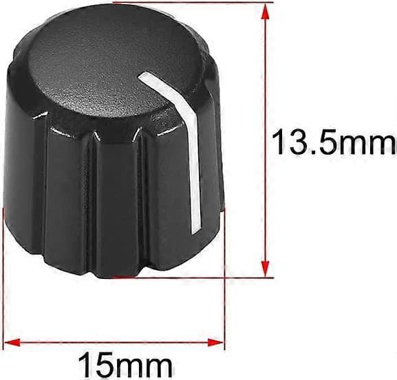 5 st 6 mm Potentiometer Kontrollknappar För Elgitarr Akryl Volym Tonknappar Svart