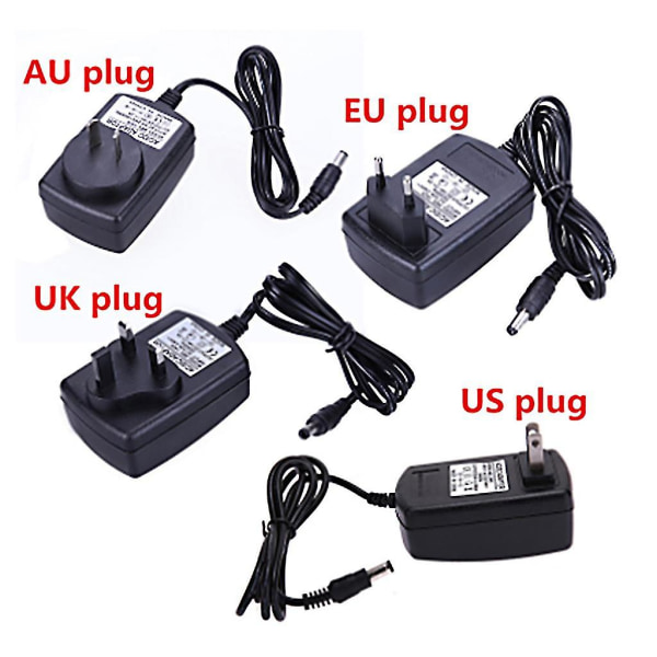 12v 1a 2a 2.5a 3a AC/DC Adapter Strømkilde Oplader til LED Lyslister 2.5A