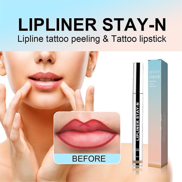 2 stk Lip Liner Peel Off Lip Tattoo Lip Stain Langvarig Ophold i Makeup Nærende