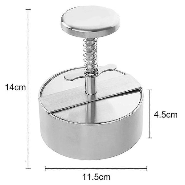 Homemiyn Burgerpress, Premium Hamburgerpress i Rostfritt Stål, Justerbar Hamburgerpatty Maker (LGL)