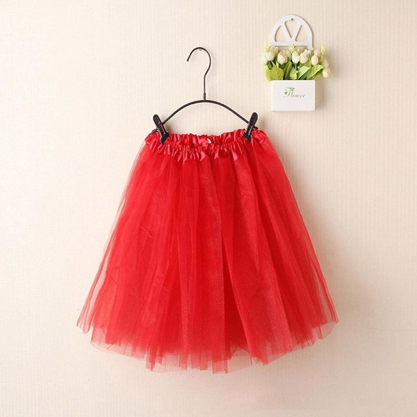 Mardi Gras Costume kvinnlig plisserad gasväv kort kjol Danskjol för vuxna Red