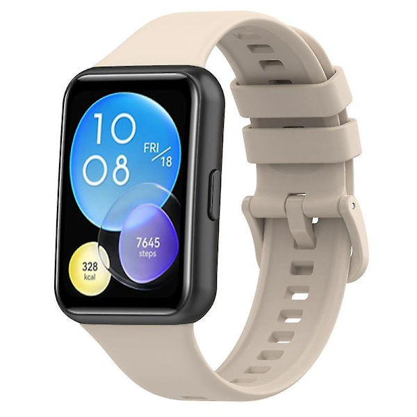 Huawei Watch Fit 2:n silikoninen ranneke, vedenkestävä vaihtohihna Beige