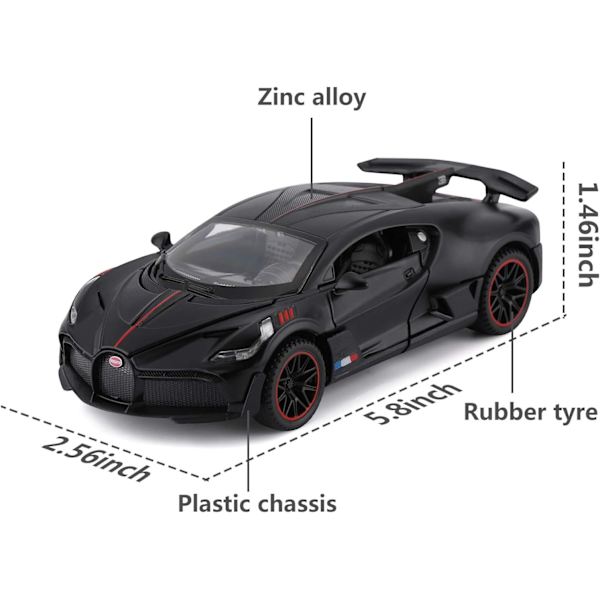 Bugatti Divo - Valettuauto - Sinkkiseosmalli, 1/32 mittakaava