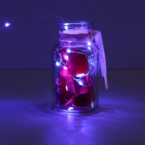 1m Mini LED Ljusslinga Batteridriven Lila