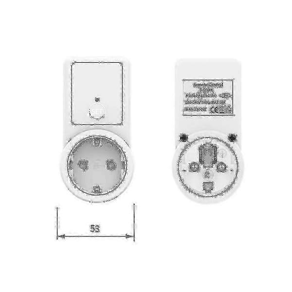 2025 Fjernkontroll strømuttak for hjemmet 5x trådløs EU smartplugg 1 remote control socket 3PCS