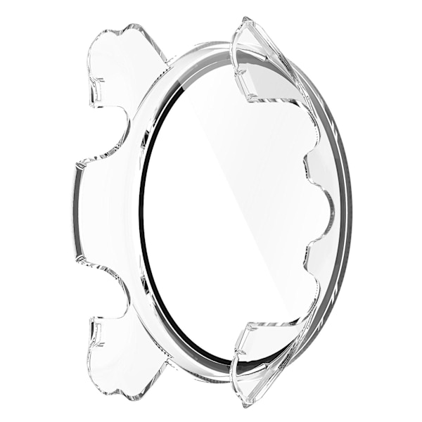 Fullskyddande Hård PC-Klockfodral för Garmin Forerunner 255s med Härdat Glas Skärmskydd Transparent