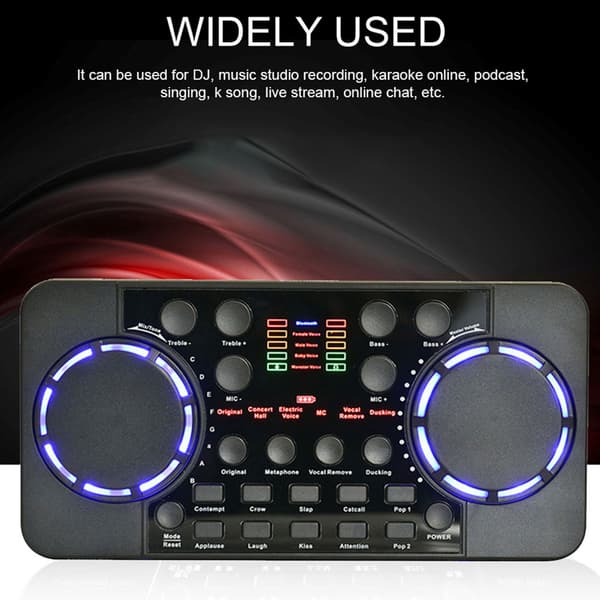Sound Card Audio Mixer Audio Interface for Live Streaming Audio Broadcasting