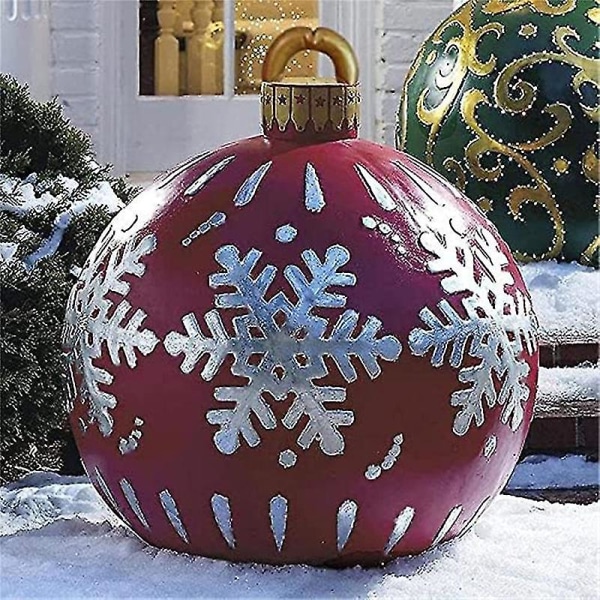 Giant Christmas Pvc Oppblåsbar Dekorert Ball, Jul Oppblåsbare Utendørs Dekorasjoner Q2