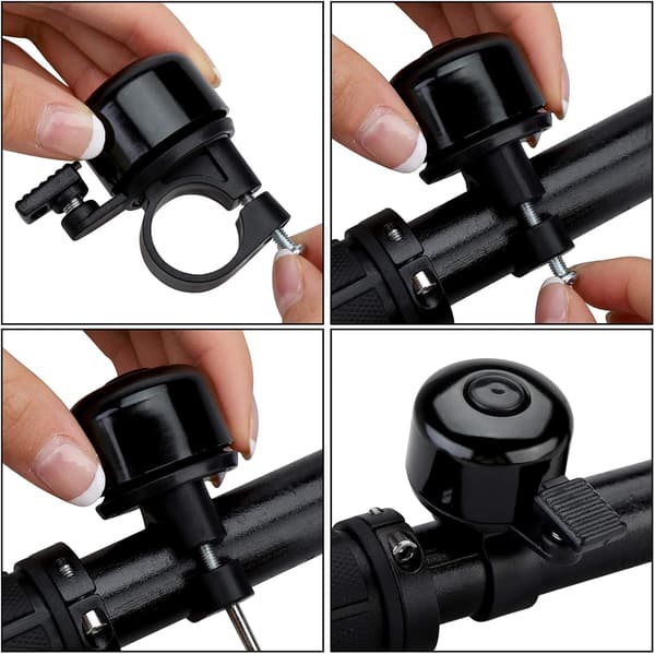Sykkelbjelle med skarp lyd for voksne barn jenter gutter barn Black