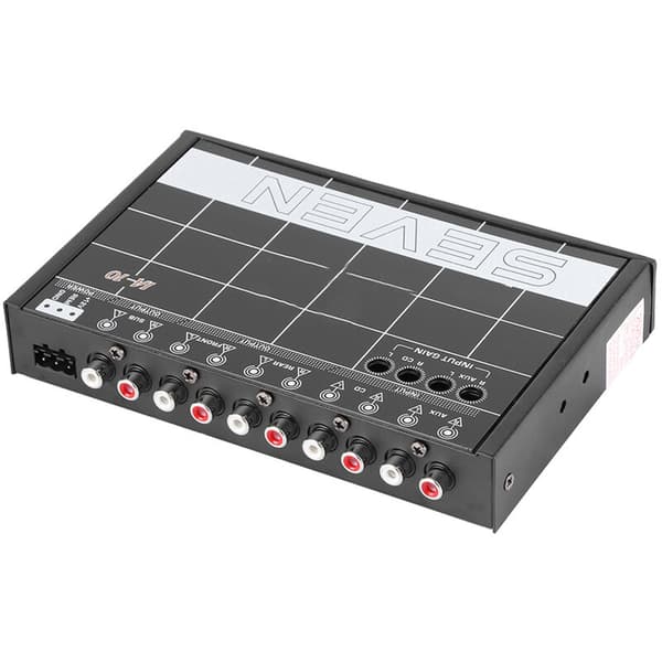 Bilequalizer, 7-bånds grafisk 3,5 mm AUX-IN bilstereo-tuner