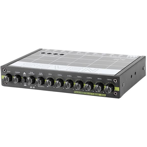 Bilequalizer, 7-bånds grafisk 3,5 mm AUX-IN bilstereo-tuner