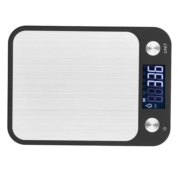 Digital Kitchen Scale Stainless Steel Precision Results Compact Design Food Measurement LCD Display Tare Function Easy Measuring for Baking Cooking