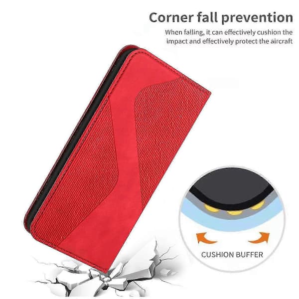 Samsung A41 Läderfodral med magnetiskt lock Red Samsung Galaxy A41