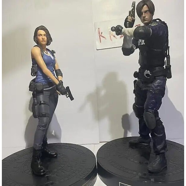 Biohazard Evil Character Jill Valentine Leon Scott Kennedy 30cm Statue Action Figur Leker 1