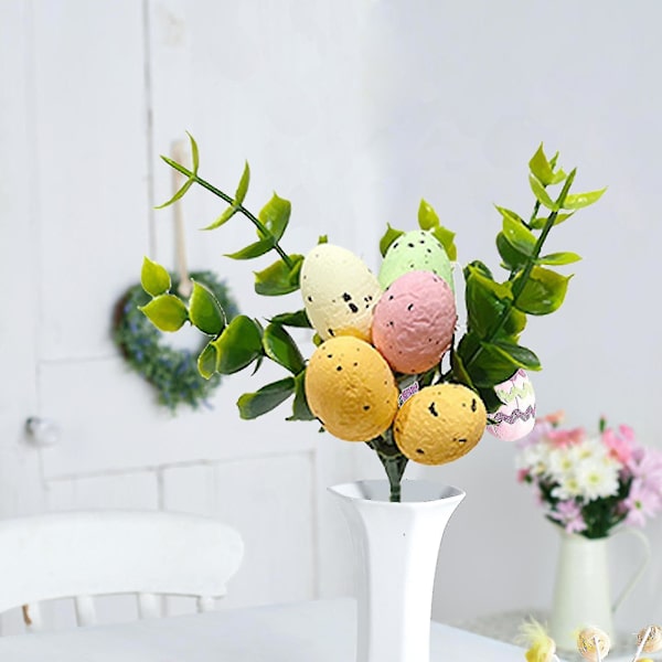 Påskäggsträdspinnar DIY Blomdekoration, Äggträdgrenar DIY Påskstammar