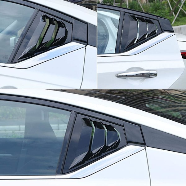 2-pack ABS Racing Style Bakre Sidofönster Louver Vent Galler