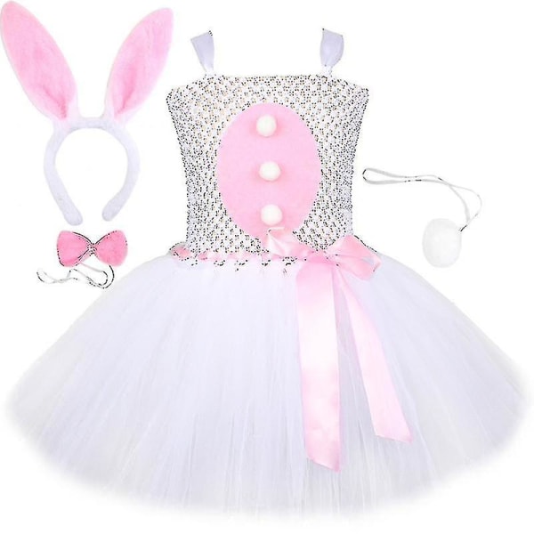 Baby Girls Easter Bunny Tutu Kjole For Barn Kanin Cosplay Kostymer 7Y