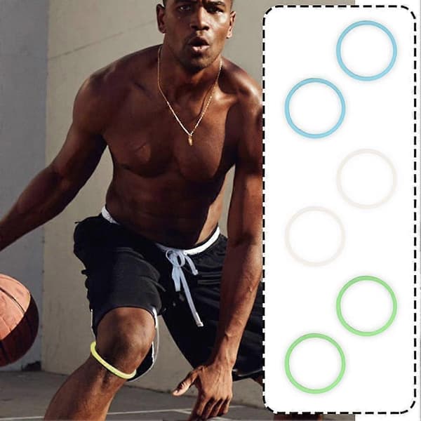 2x Patella Stabilisator Knästöd Band Loop för Basket Löpning Fluorescent white