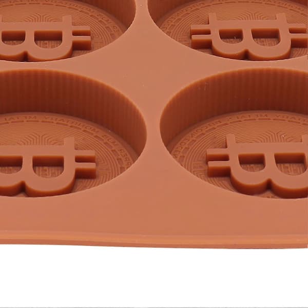 Kakeform DIY Bitcoin Virtuell Mynt Silikon Sjokolade Bakekakeform for å lage kake isbiter sjokolade--