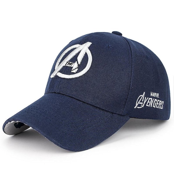 Marvel The Avengers Baseball Cap Visir Rim Snapback Sport Hats Navy Blue B