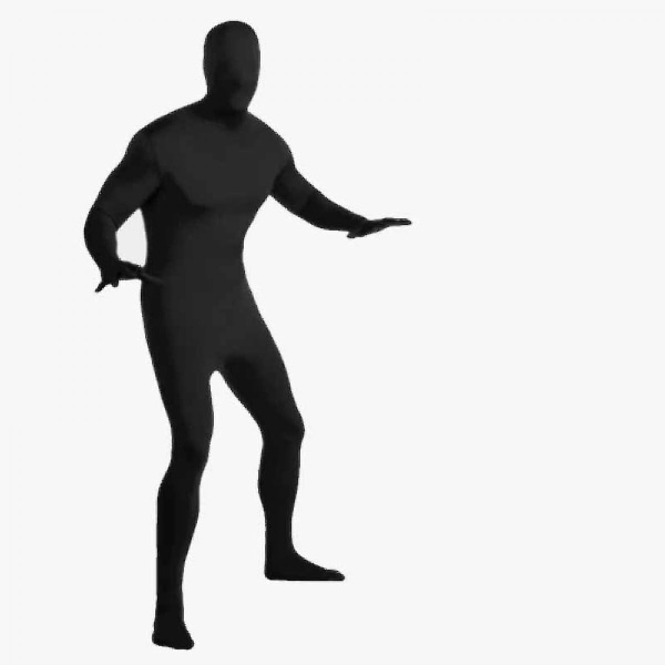 Naisten ja miesten kokopuku Halloween-asu aikuisille ja lapsille - Täydellinen Halloween-lavaesityksiin Black XXXL
