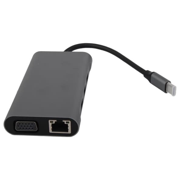 10-i-1 USB C Dockingstation VGA RJ45 PD Hub Adapter