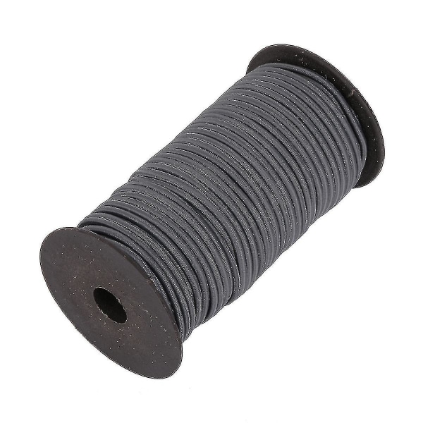4 mm brett elastiskt band, rund elastisk sladd Dark Grey 10m