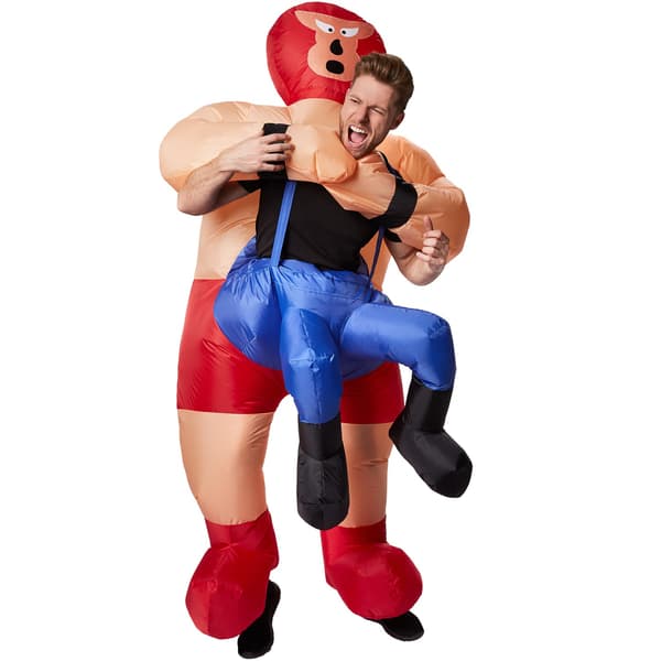 tectake Uppblåsbar Wrestler-kostym Orange Orange