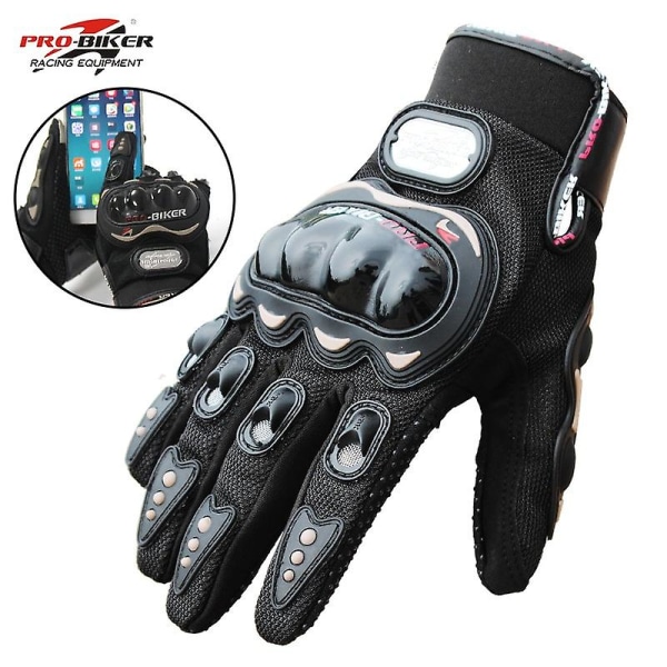 Moto Sport Gear Pro Biker-hansker | Vanntette motorsykkelhansker | Motorsykkelhansker for menn - Hansker - Black xL