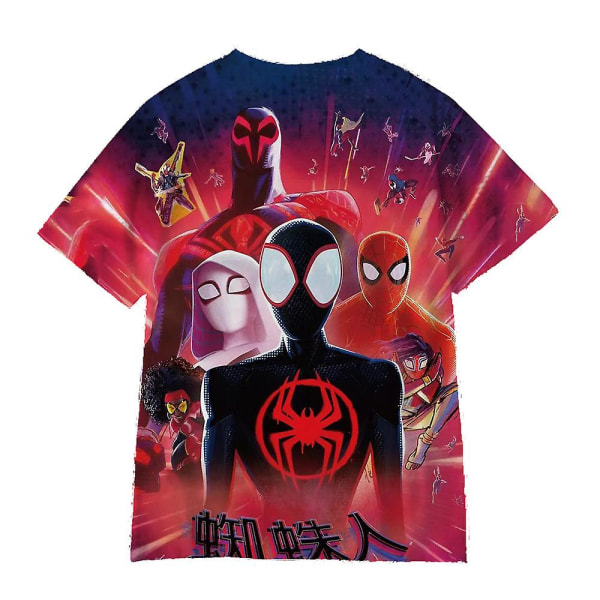 Barn Pojkar Marvel Spider-man: Across The Spider-vers Kortärmad T-shirt Summer Superhero Spiderman Casual Tee Shirts Toppar C 5-6Years