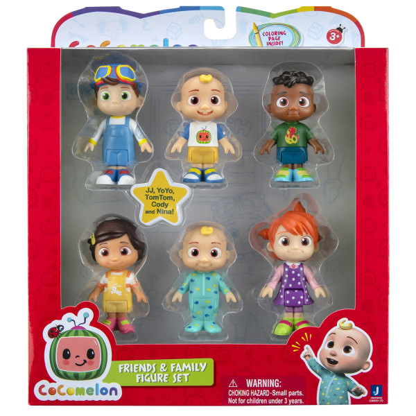 Cocomelon Familie & Venner 6 stk. Actionfigurer Pakke Legetøjsdukke Børn