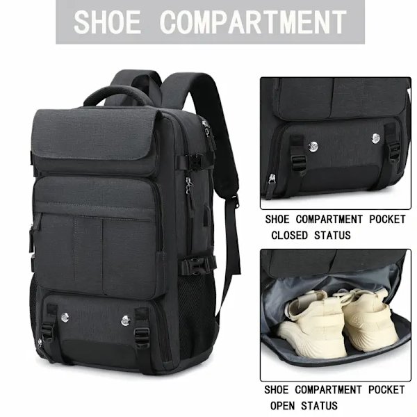 Backpack - Large Carry-on Backpack, 17.3-inch Laptop Backpack (Peacock Green)