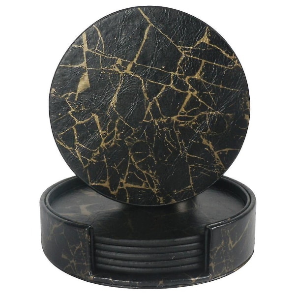 Læderskånere Spildbeskyttelse til bord Skrivebord Slidstærkt og skridsikkert læderunderlag Pasform Fælles black and gold marble