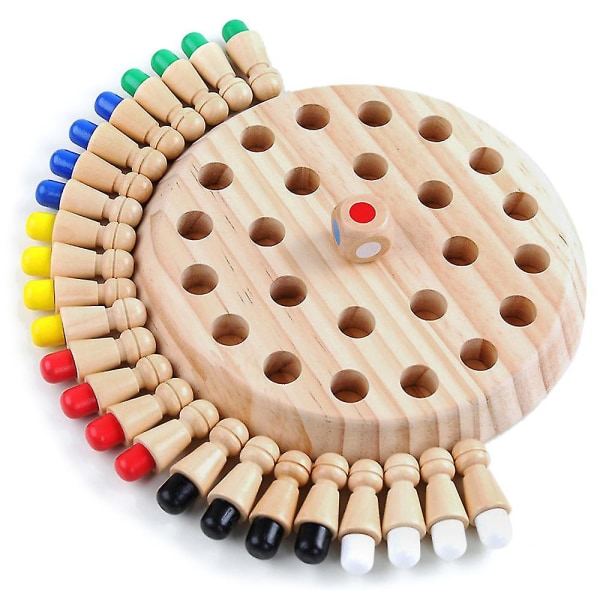 Intelligenta leksaker för barn Färgglada minnesschack Träminne Matchstick Schackspel Minne Utveckla schackfamiljen Intellektuella leksaker