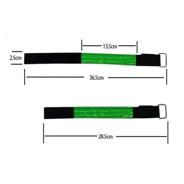2x Oppladbare LED-lys Armbånd Høy Synlighet for Voksne Løping Orange