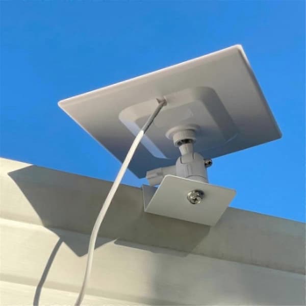 2-pak tagrendebeslag kompatibel med Ring solpanel, 360° justerbart universelt panel Ring tagrendebeslag White